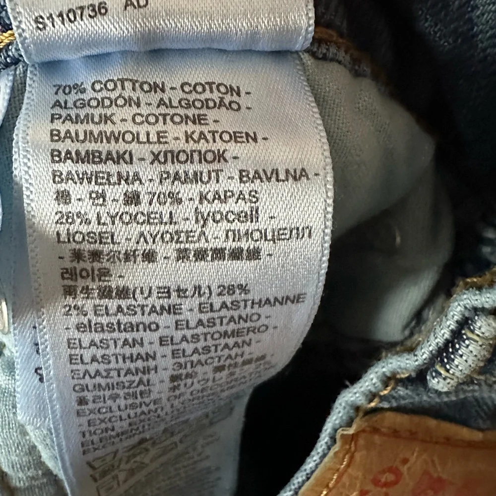 Mens Levi's 513 Slim‎ Straight Jeans 34x32